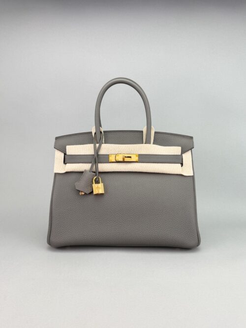 Hermes Birkin 30 Retourne Togo Gris Etain Rose Gold Hardware Z Stamp 2021