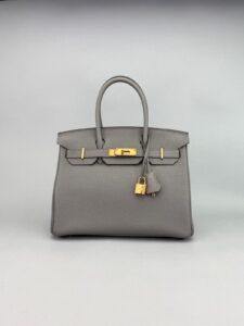 Hermes Birkin 30 Retourne Togo Gris Etain Rose Gold Hardware Z Stamp 2021