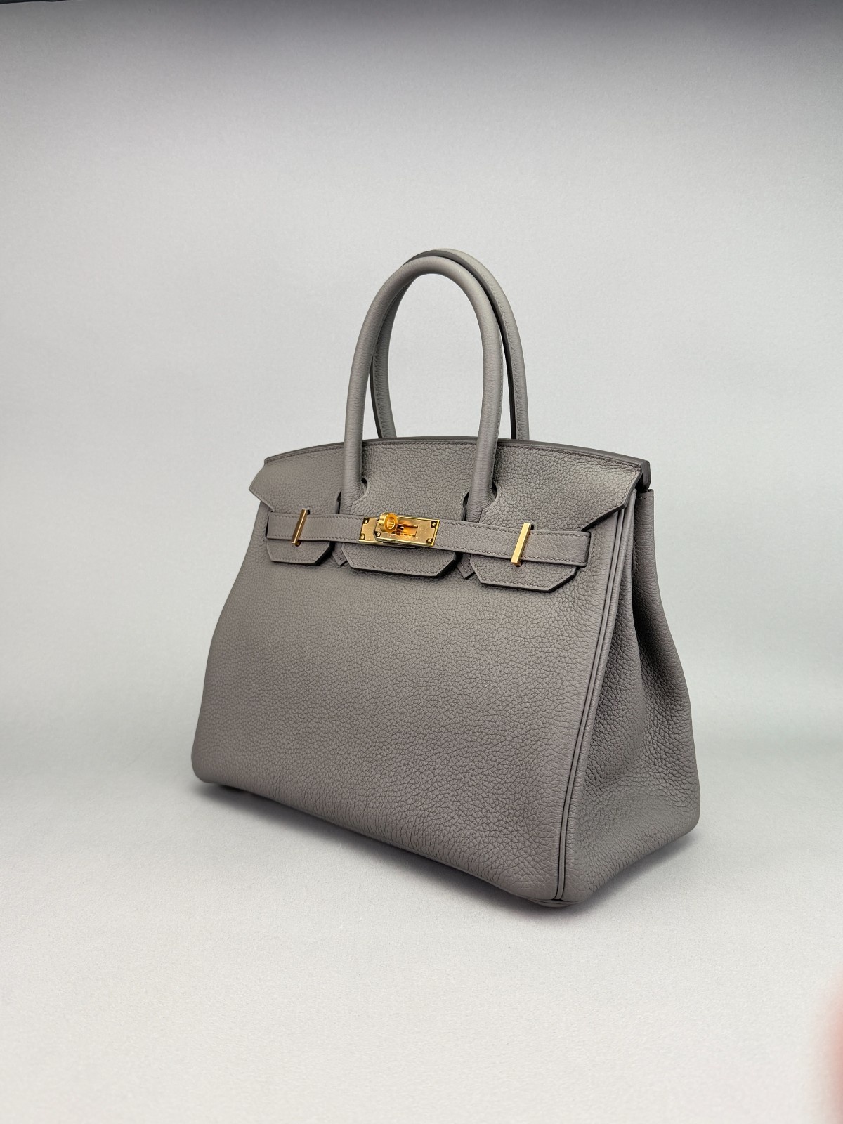 Hermes Birkin 30 Retourne Togo Gris Etain Rose Gold Hardware Z Stamp 2021