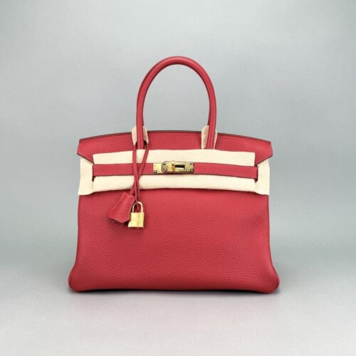 Hermes Birkin 30 Retourne Togo Rouge Casaque Gold Hardware Y Stamp 2020