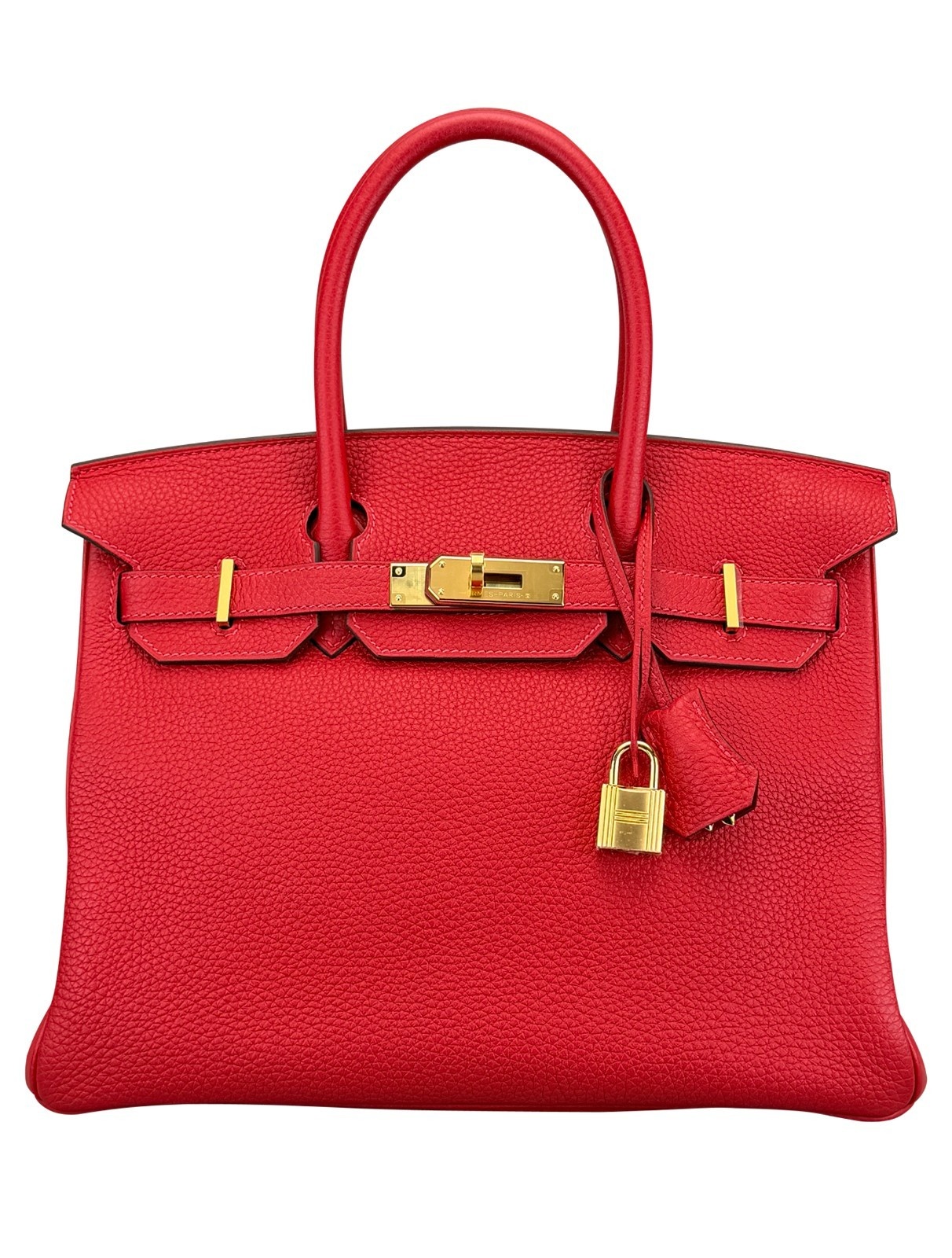 Hermes Birkin 30 Retourne Togo Rouge Casaque Gold Hardware Y Stamp 2020