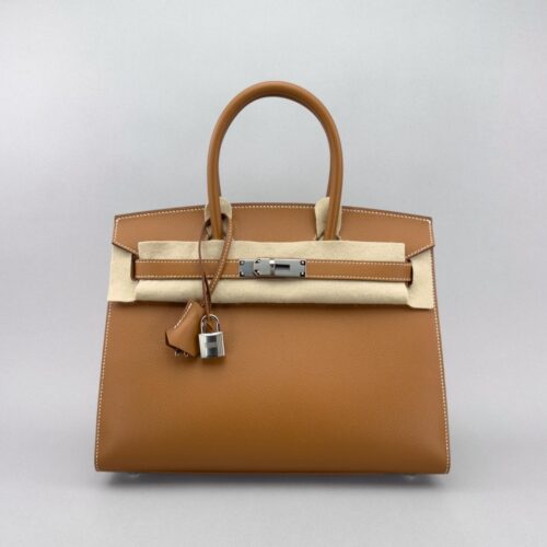 Hermes Birkin 30 Sellier Epsom Gold Palladium Hardware Preowned Z Stamp