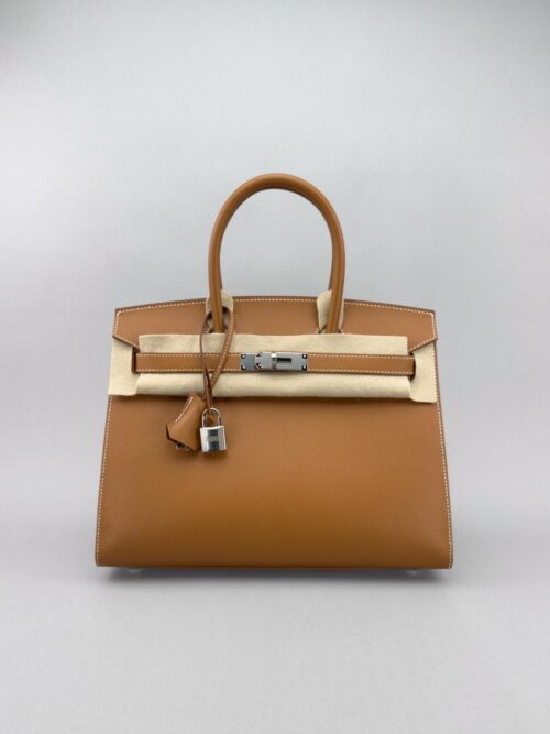 Hermes Birkin 30 Sellier Epsom Gold Palladium Hardware Preowned Z Stamp