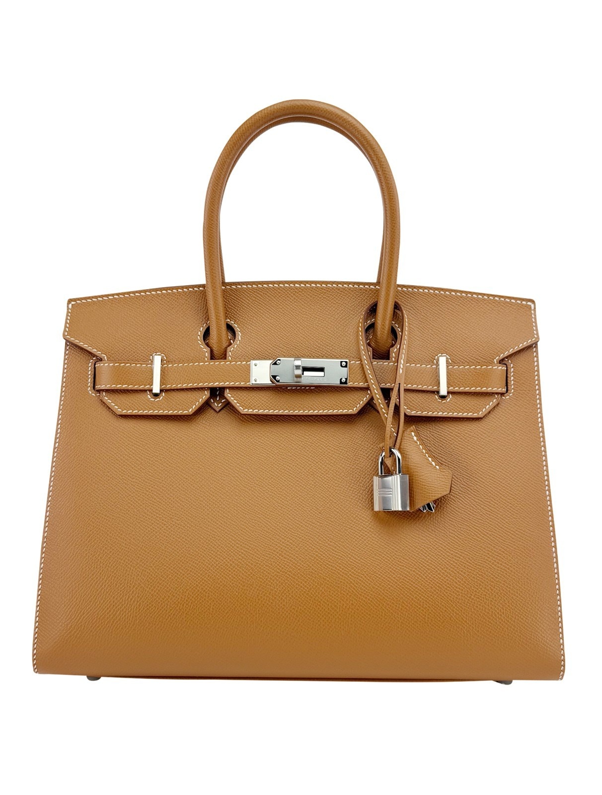 Hermes Birkin 30 Sellier Epsom Gold Palladium Hardware Preowned Z Stamp