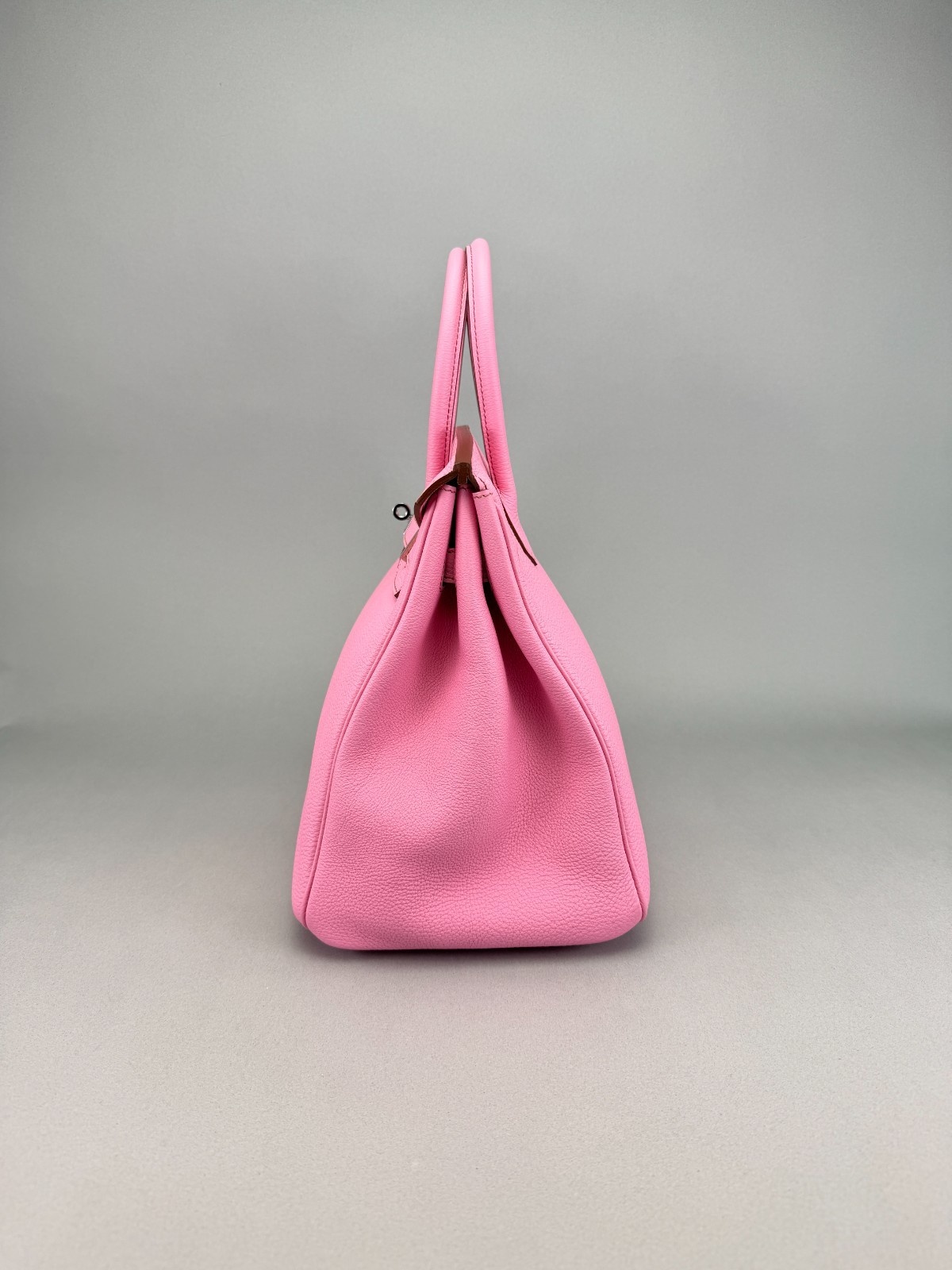 Hermes Birkin 35 Clemence Pink Bubblegum Palladium Hardware Preowned N Stamp
