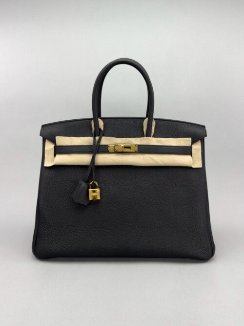 Hermes Birkin 35 Retourne Togo Black/Noir Gold Hardware K Stamp 2025
