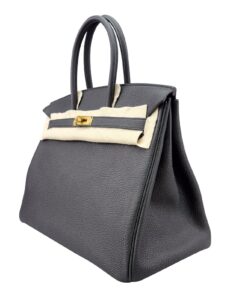 Hermes Birkin 35 Retourne Togo Black/Noir Gold Hardware K Stamp 2025