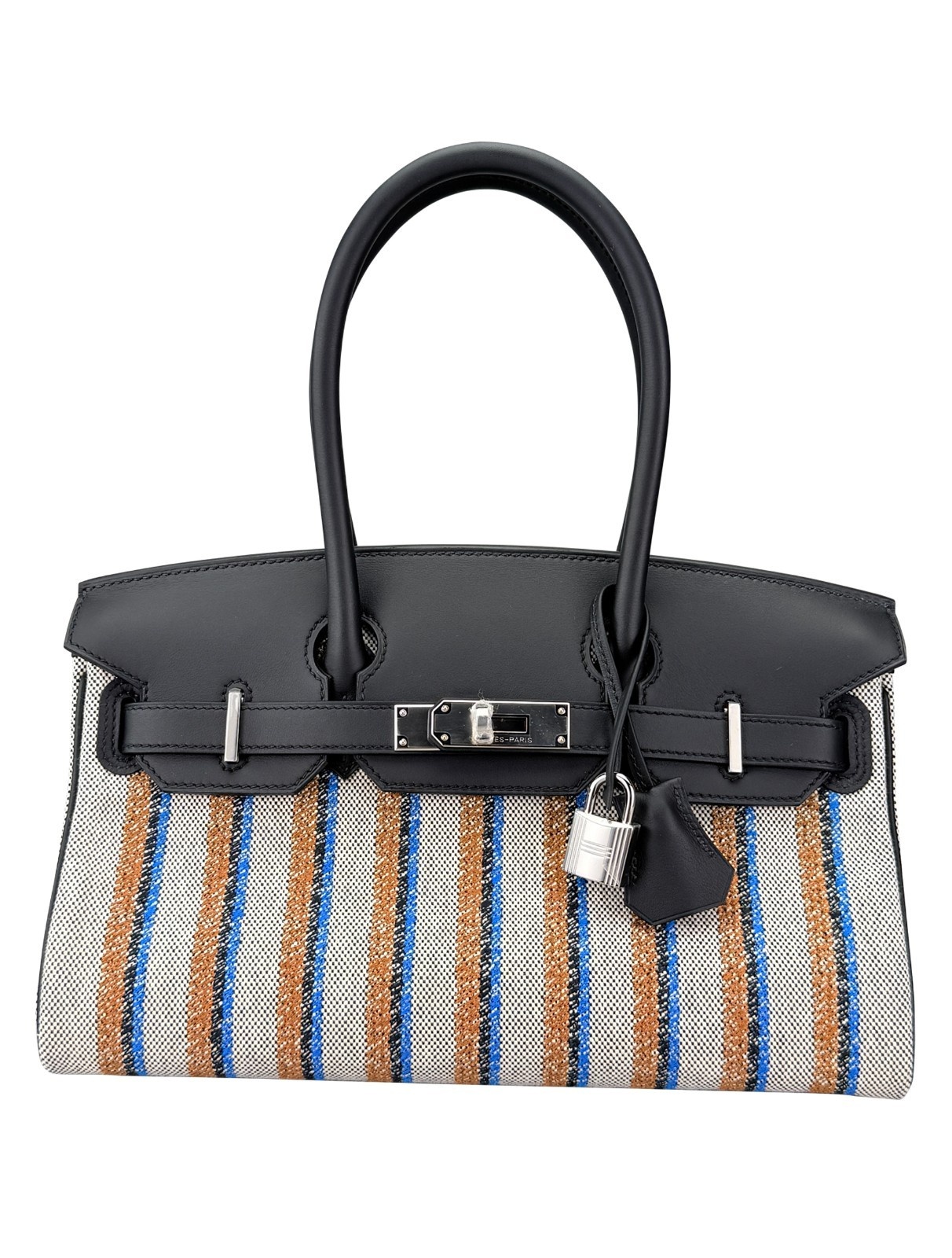 Hermes Birkin Shoulder 29 H Toile Black/ Ecru Palladium Hardware K Stamp 2025