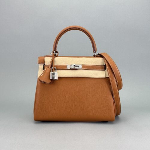 Hermes Kelly 25 Retourne Togo Gold Palladium Hardware K Stamp 2025