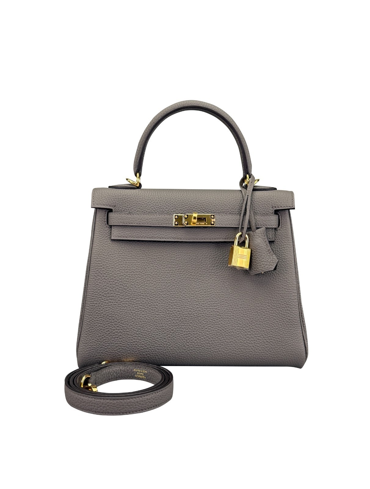 Hermes Kelly 25 Retourne Togo Gris Etain Gold Hardware K Stamp 2025