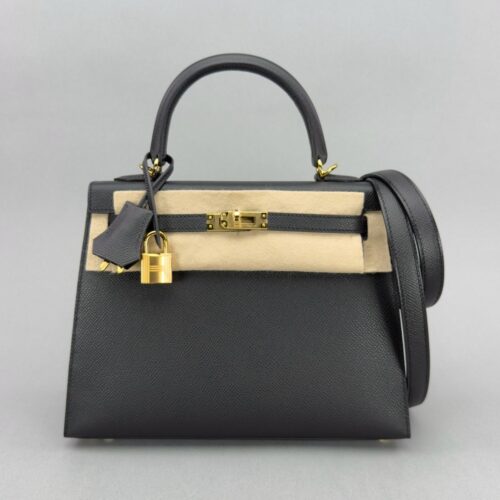 Hermes Kelly 25 Sellier Epsom Black/Noir Gold Hardware K Stamp 2026