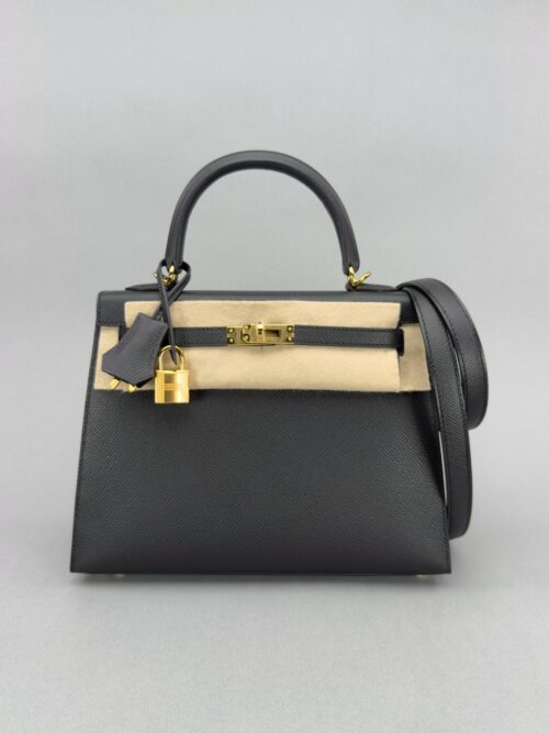 Hermes Kelly 25 Sellier Epsom Black/Noir Gold Hardware K Stamp 2026