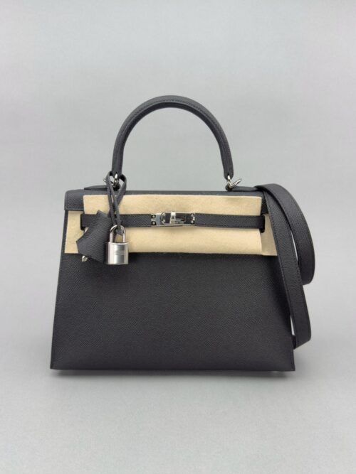 Hermes Kelly 25 Sellier Epsom Black/Noir Palladium Hardware K Stamp 2026