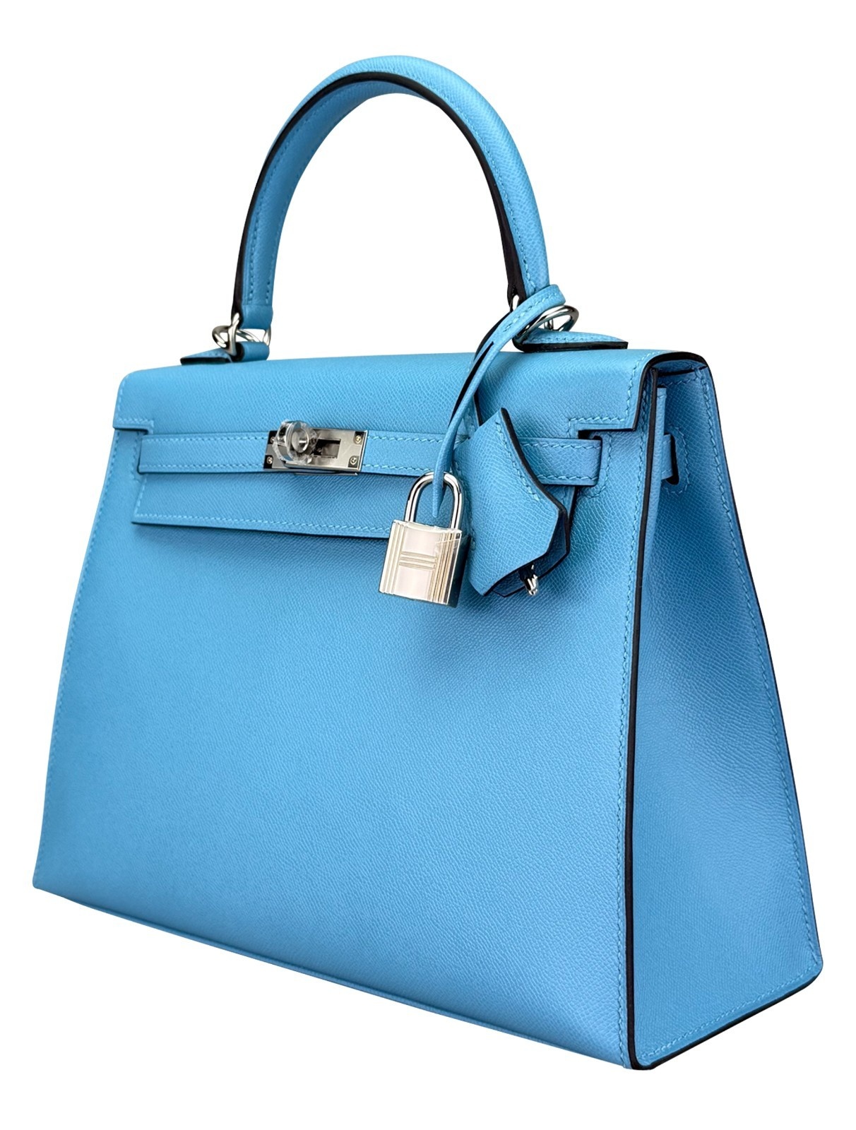 Hermes Kelly 25 Sellier Epsom Blue Du Nord Palladium Hardware W Stamp 2024