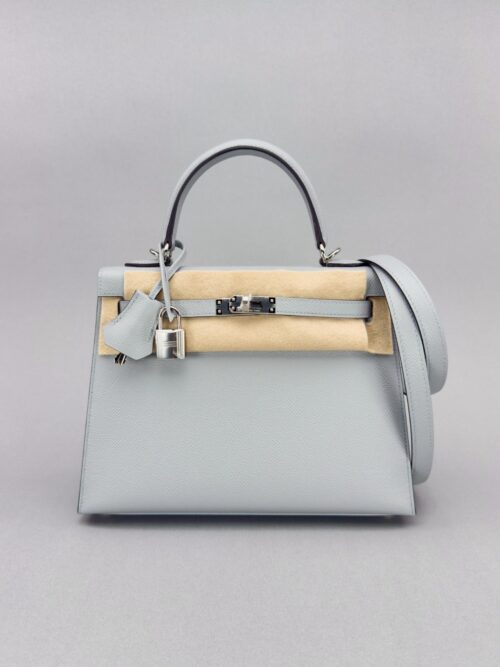Hermes Kelly 25 Sellier Epsom Blue Glacier Palladium Hardware K Stamp 2025