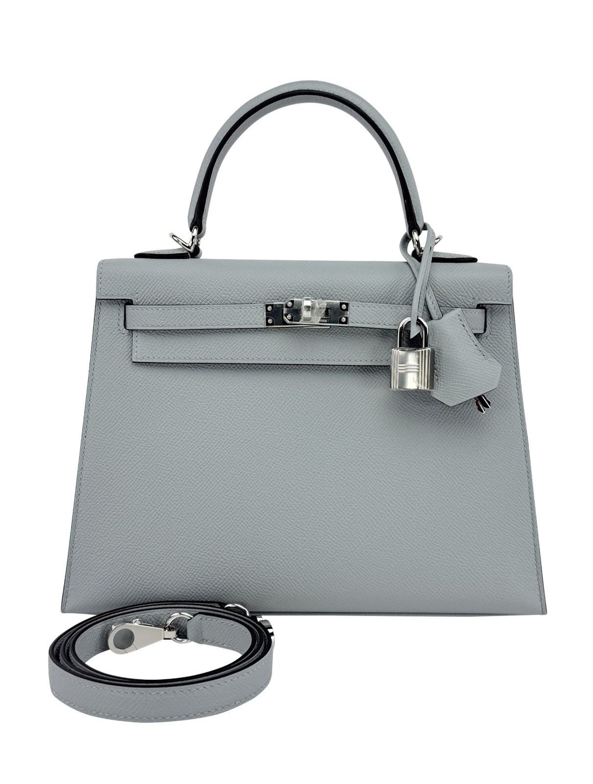 Hermes Kelly 25 Sellier Epsom Blue Glacier Palladium Hardware K Stamp 2025
