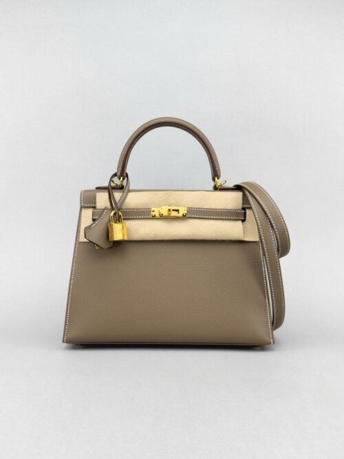 Hermes Kelly 25 Sellier Epsom Etoupe Gold Hardware K Stamp 2025