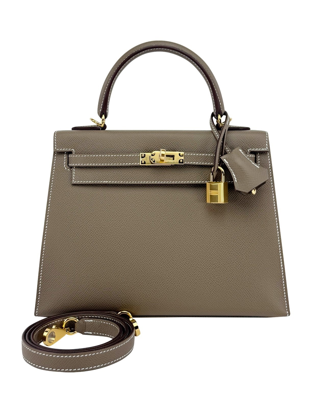 Hermes Kelly 25 Sellier Epsom Etoupe Gold Hardware K Stamp 2025