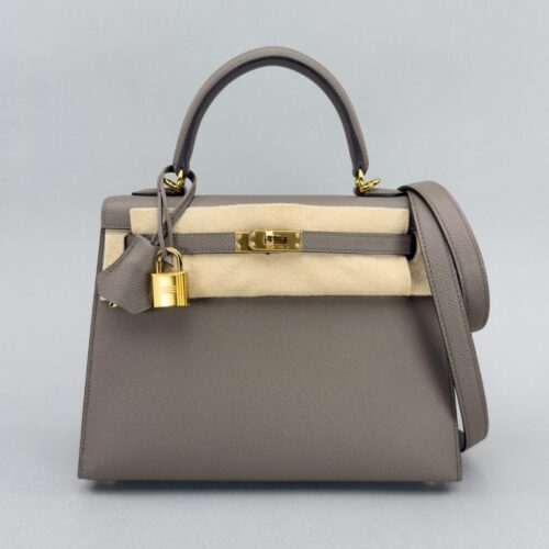 Hermes Kelly 25 Sellier Epsom Gris Etain Gold Hardware K Stamp 2025