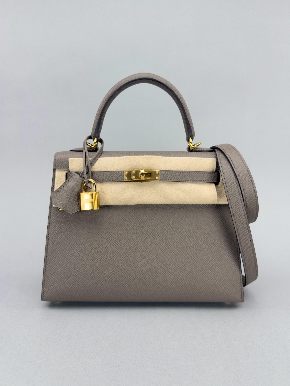 Hermes Kelly 25 Sellier Epsom Gris Etain Gold Hardware K Stamp 2025