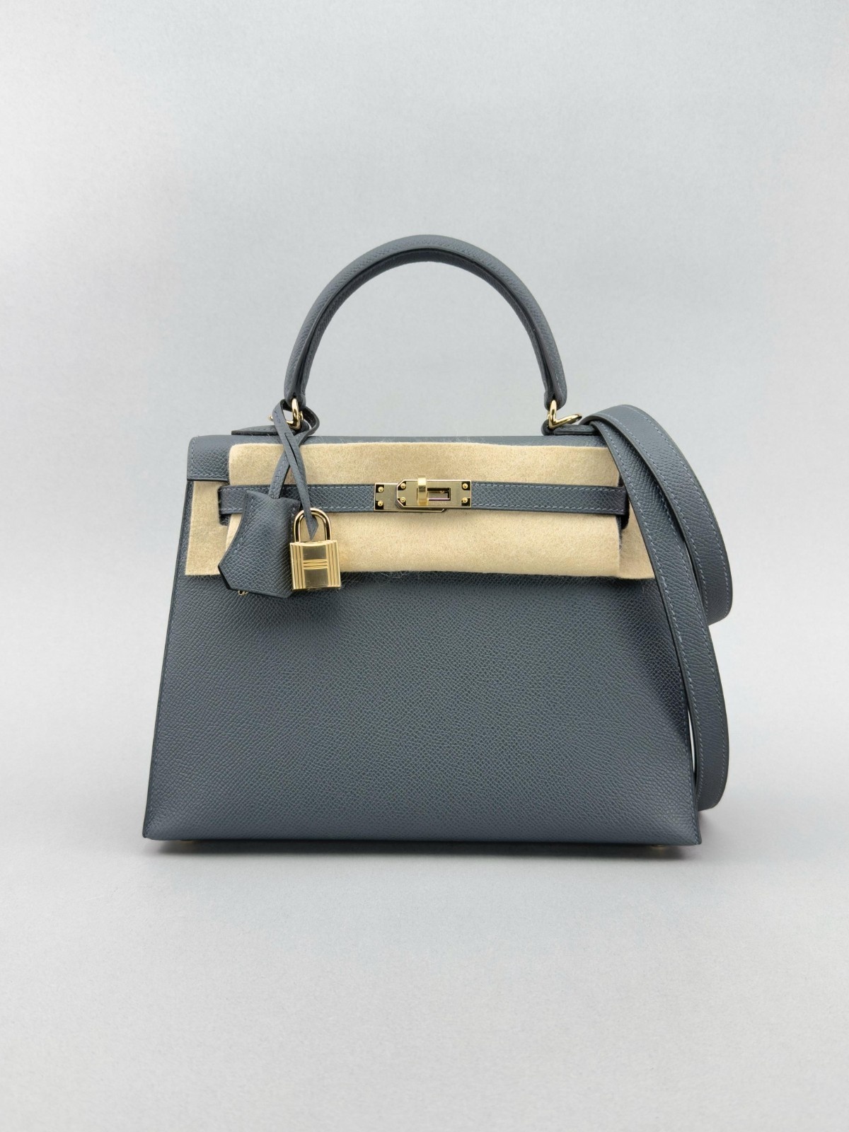 Hermes Kelly 25 Sellier Epsom Gris Misty Permabrass Hardware W Stamp 2025