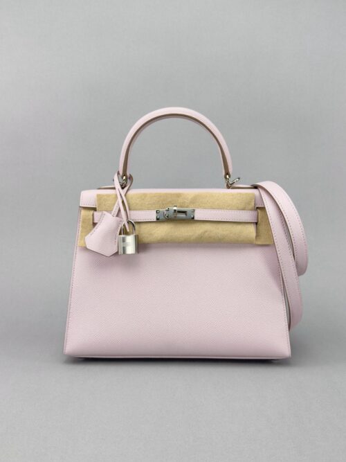 Hermes Kelly 25 Sellier Epsom Mauve Pale Palladium Hardware W Stamp 2025
