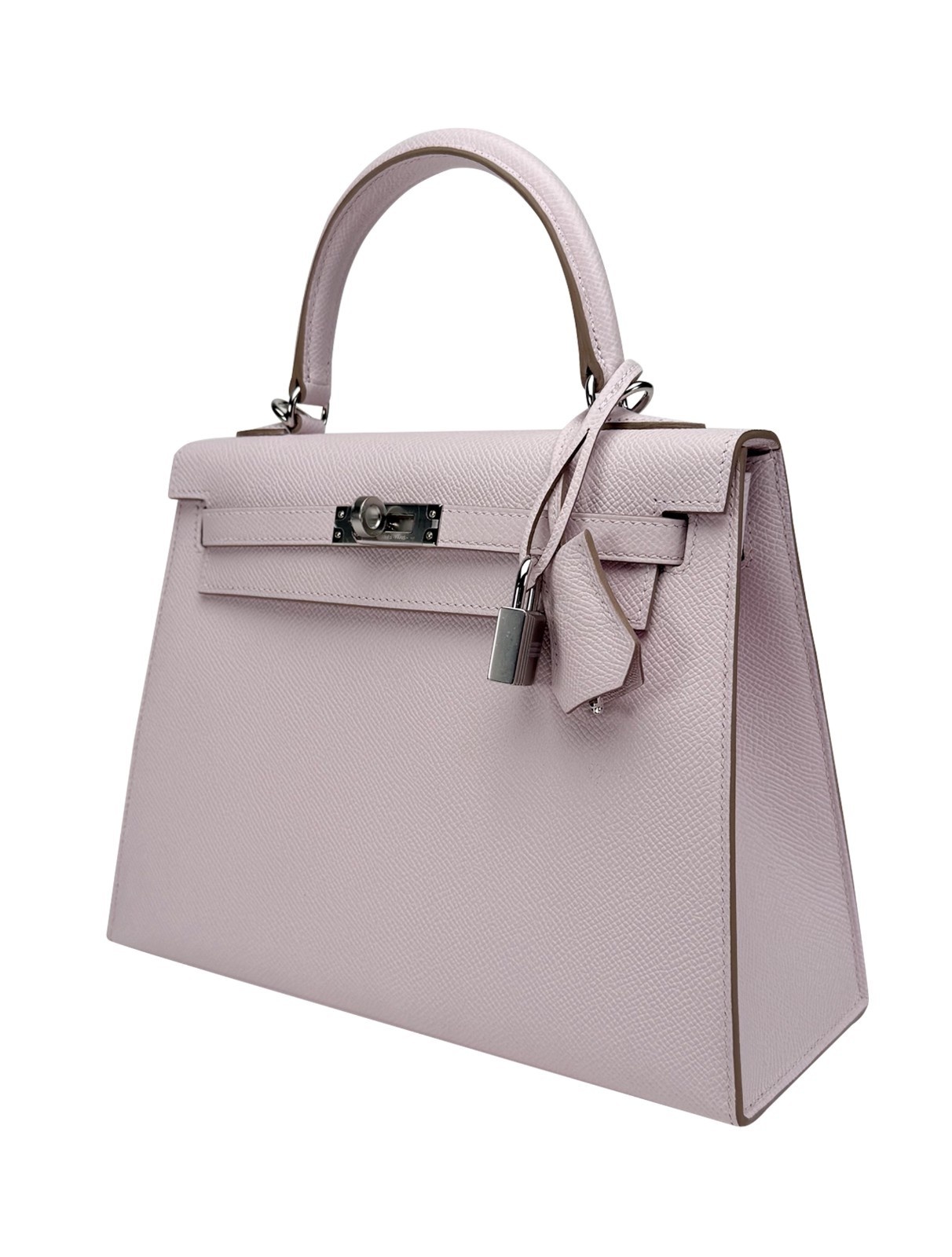 Hermes Kelly 25 Sellier Epsom Mauve Pale Palladium Hardware W Stamp 2025