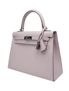 Hermes Kelly 25 Sellier Epsom Mauve Pale Palladium Hardware W Stamp 2025