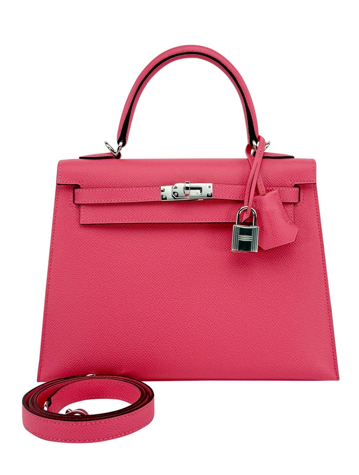 Hermes Kelly 25 Sellier Epsom Rose Azalee Palladium Hardware K Stamp 2025