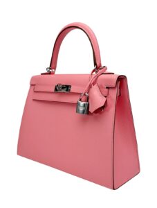 Hermes Kelly 25 Sellier Epsom Rose Confetti Palladium Hardware K Stamp 2025
