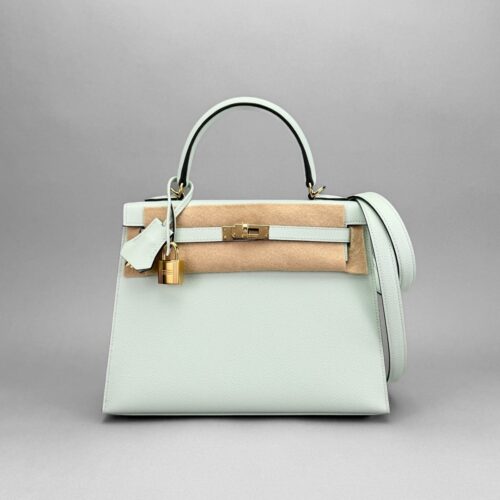 Hermes Kelly 25 Sellier Epsom Vert Peppermint Permabrass Hardware K Stamp 2025