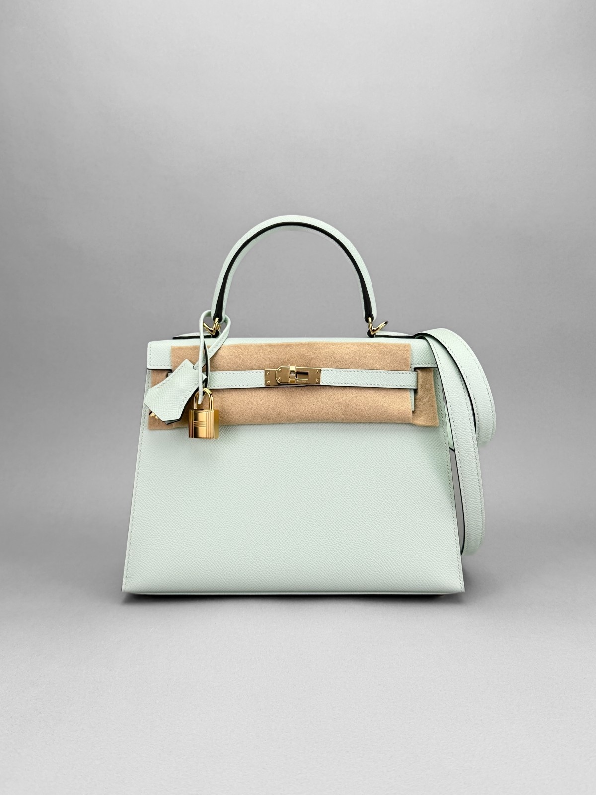 Hermes Kelly 25 Sellier Epsom Vert Peppermint Permabrass Hardware K Stamp 2025