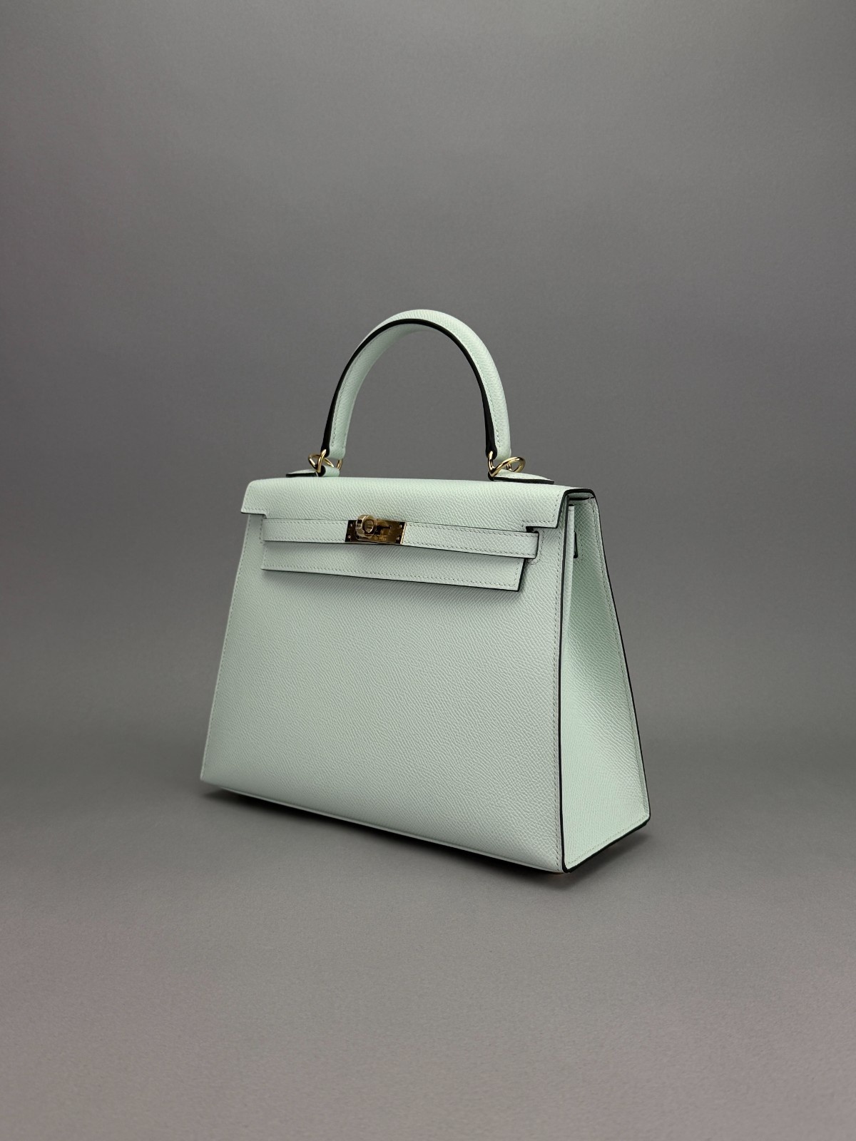 Hermes Kelly 25 Sellier Epsom Vert Peppermint Permabrass Hardware K Stamp 2025