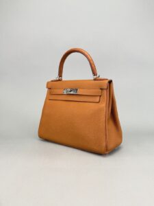 Hermes Kelly 28 Togo Touch Alligator Gold Palladium Hardware Preowned Y Stamp