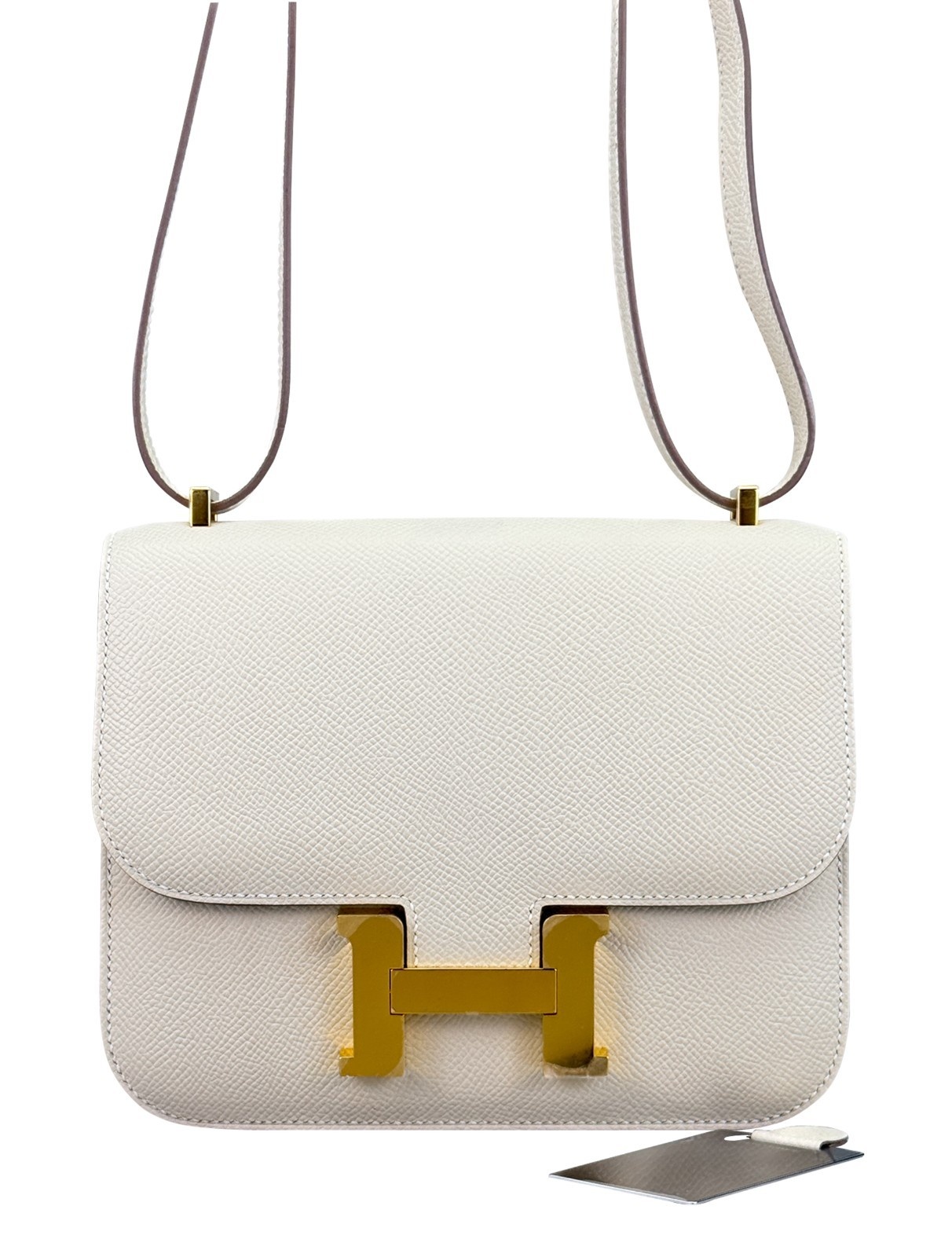 Hermes Mini Constance 18 Sellier Epsom Craie Gold Hardware W Stamp 2025