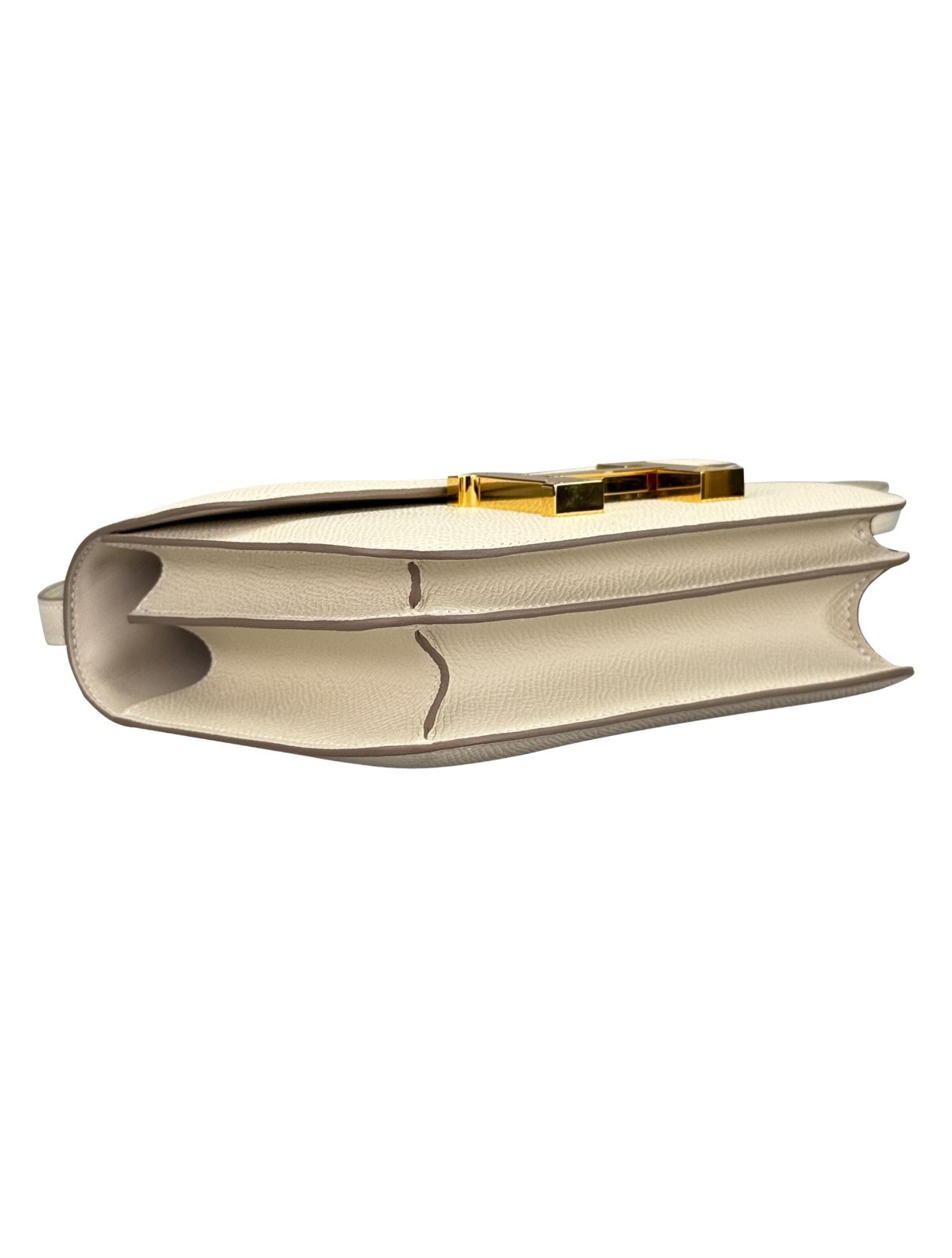 Hermes Mini Constance 18 Sellier Epsom Craie Gold Hardware W Stamp 2025
