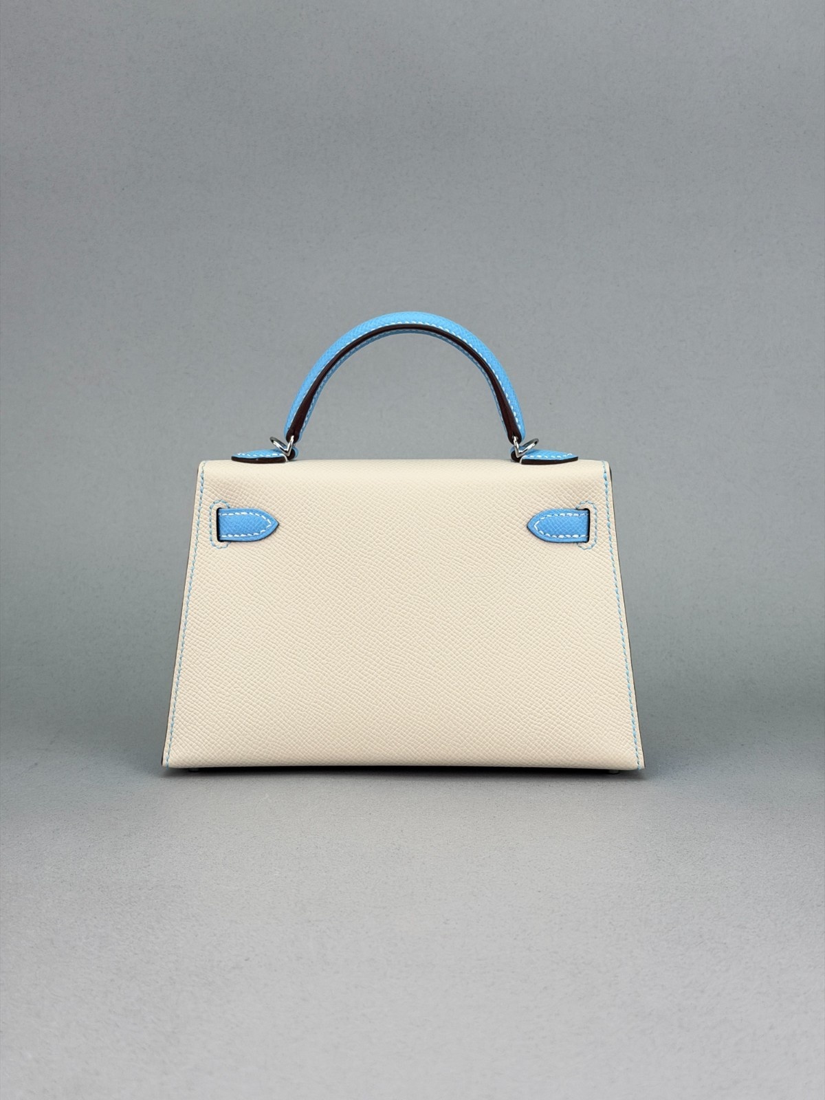 Hermes Mini Kelly 20 Epsom HSS Craie & Blue Celeste Palladium Hardware K 2025