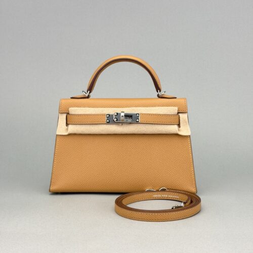 Hermes Mini Kelly 20 Sellier Epsom Biscuit Palladium Hardware K Stamp 2025
