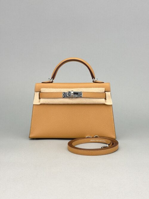 Hermes Mini Kelly 20 Sellier Epsom Biscuit Palladium Hardware K Stamp 2025