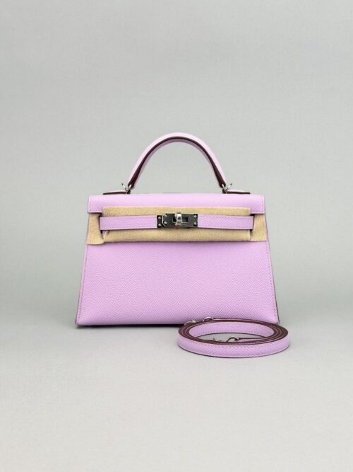 Hermes Mini Kelly 20 Sellier Epsom Guimauve Palladium Hardware K Stamp 2026