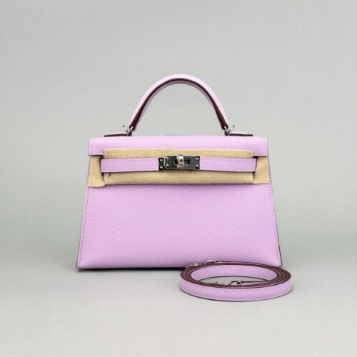 Hermes Mini Kelly 20 Sellier Epsom Guimauve Palladium Hardware K Stamp 2026