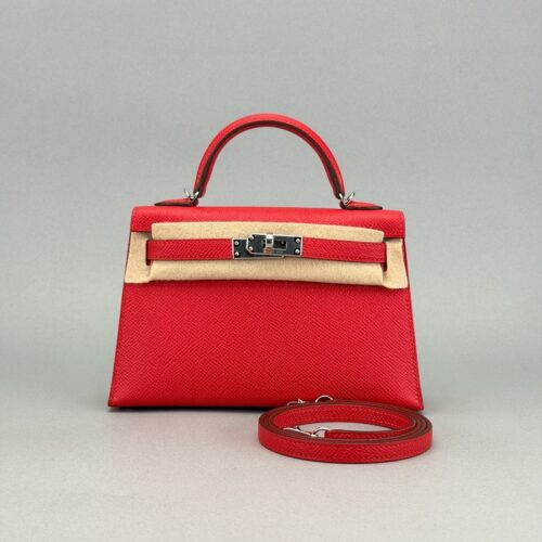 Hermes Mini Kelly 20 Sellier Epsom Rouge Radieux Palladium Hardware K Stamp 2026