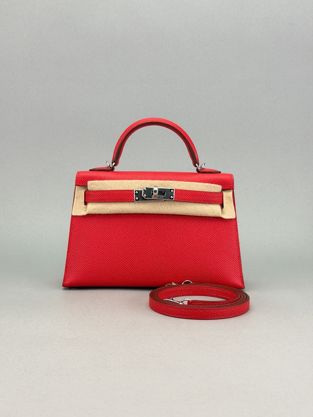 Hermes Mini Kelly 20 Sellier Epsom Rouge Radieux Palladium Hardware K Stamp 2026