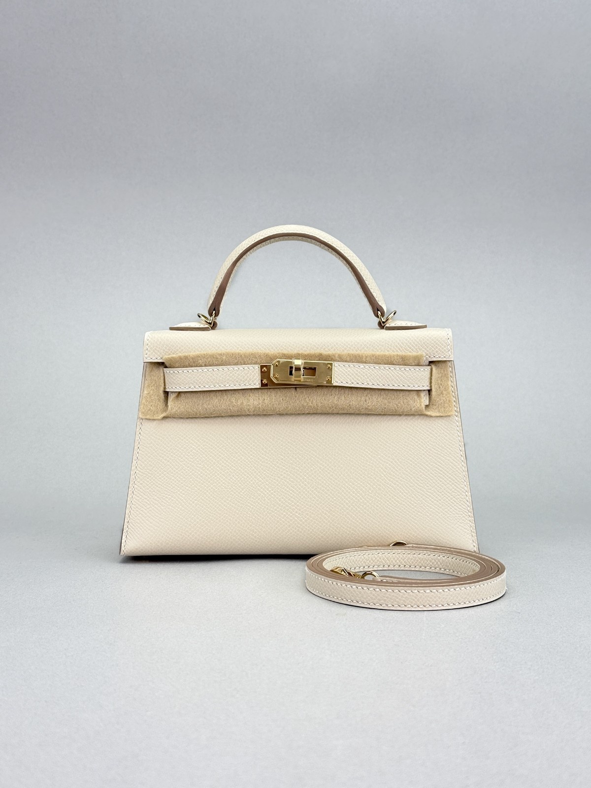 Hermes Mini Kelly 20 Epsom Craie Permabrass Hardware W Stamp 2025