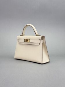 Hermes Mini Kelly 20 Epsom Craie Permabrass Hardware W Stamp 2025