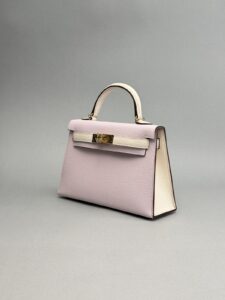 Hermes Mini Kelly II 20 HSS Chevre Mauve Pale/Nata Permabrass Hardware W 2026