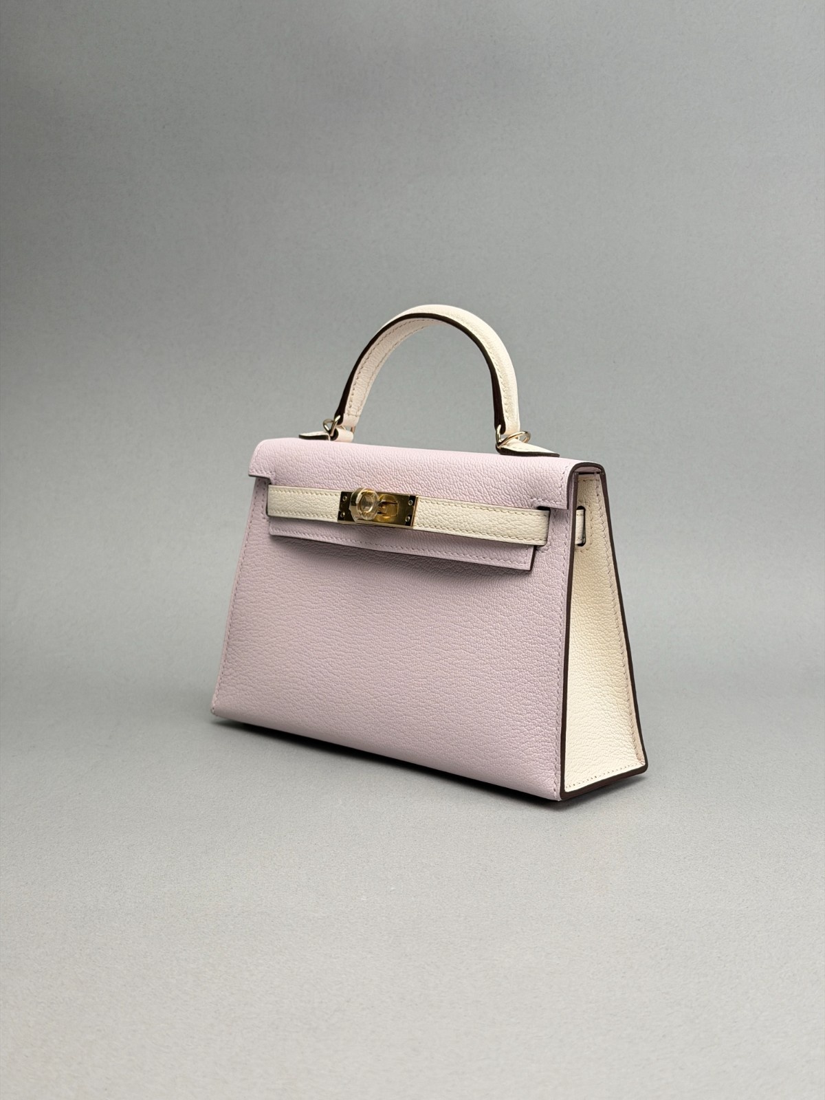 Hermes Mini Kelly II 20 HSS Chevre Mauve Pale/Nata Permabrass Hardware W 2026
