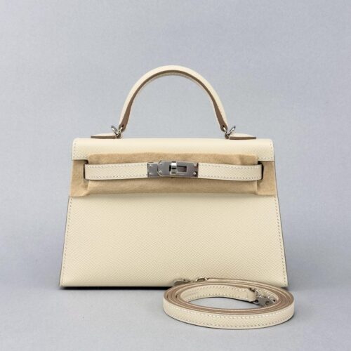 Hermes Mini Kelly II 20 HSS Epsom Craie/ Black Palladium Hardware K Stamp 2025
