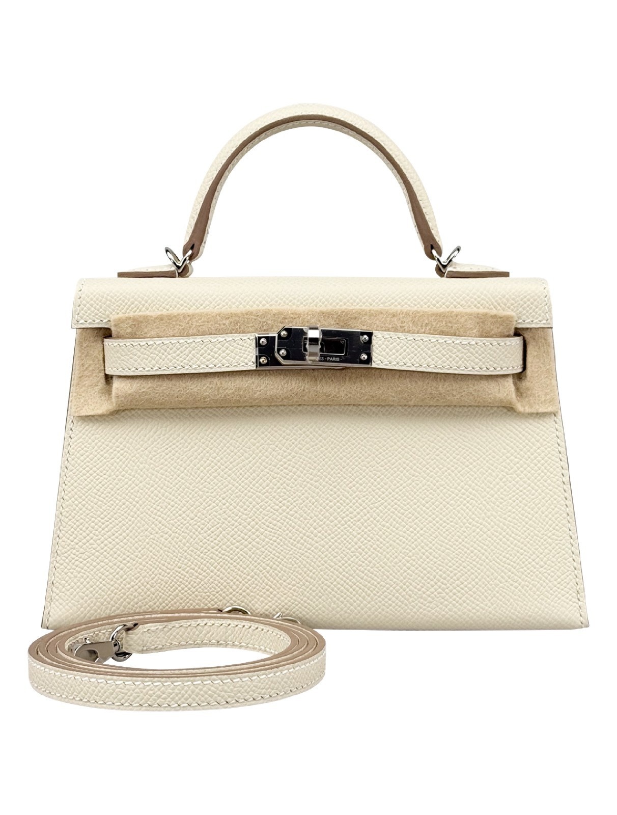 Hermes Mini Kelly II 20 HSS Epsom Craie/ Black Palladium Hardware K Stamp 2025