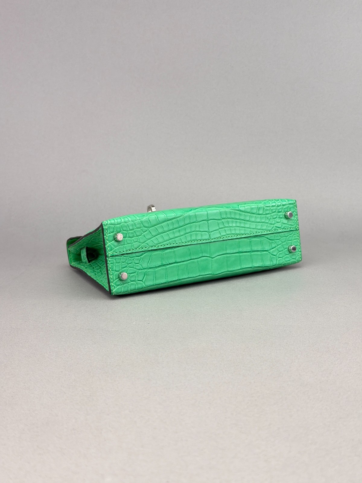 Hermes Mini Kelly II 20 Matte Alligator Vert Comics Palladium Hardware B 2023